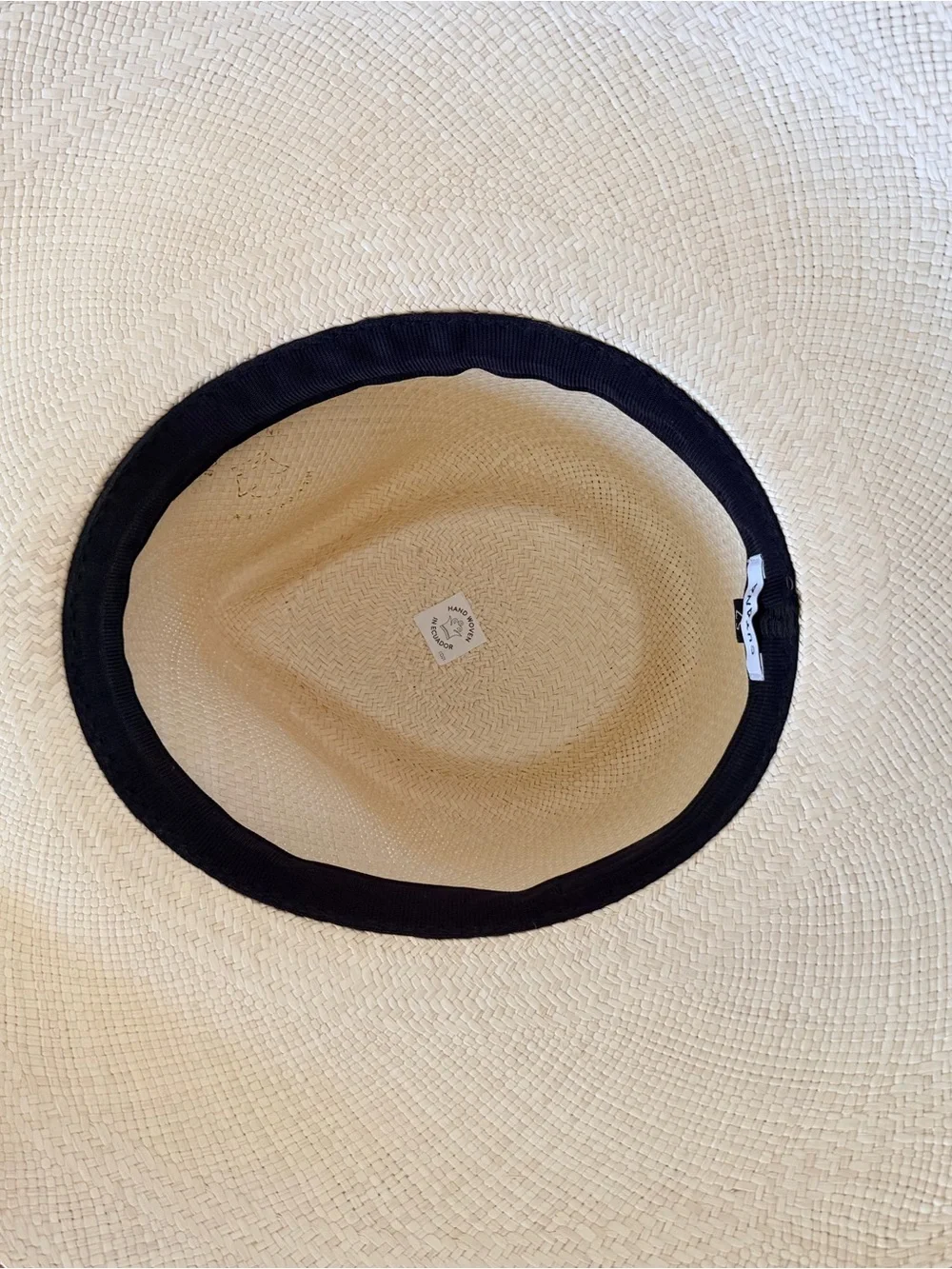 Cuyana Wide Brim Straw Panama Hat in Natural Cream